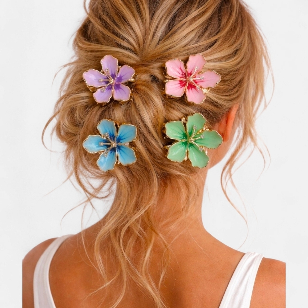Sunday State Floral Hair Clips Set